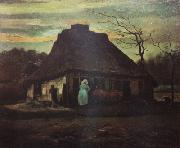 Vincent Van Gogh Cottage at Nightfall (nn04) china oil painting artist